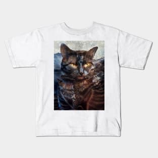 Armored knight cat: Sire Kids T-Shirt